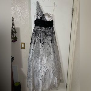 White Zebra Design, One Shoulder Dress